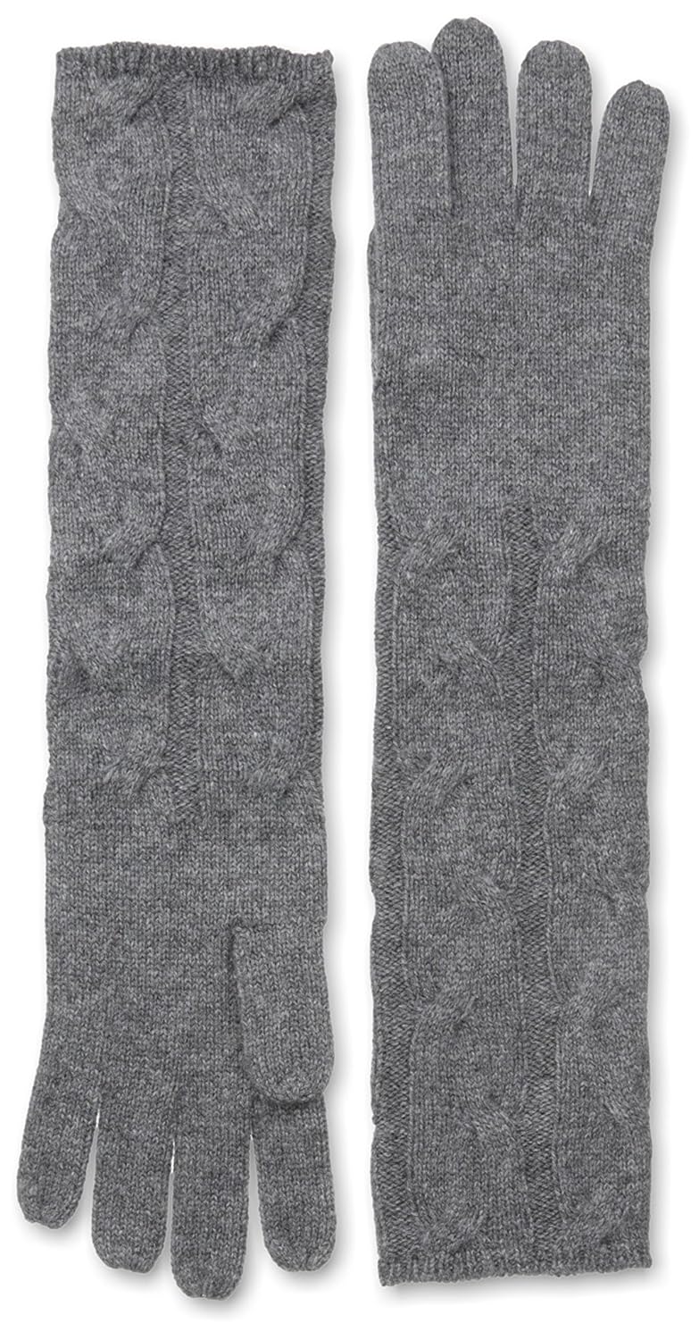 sofia 羊绒女式长绳手套,炭灰色